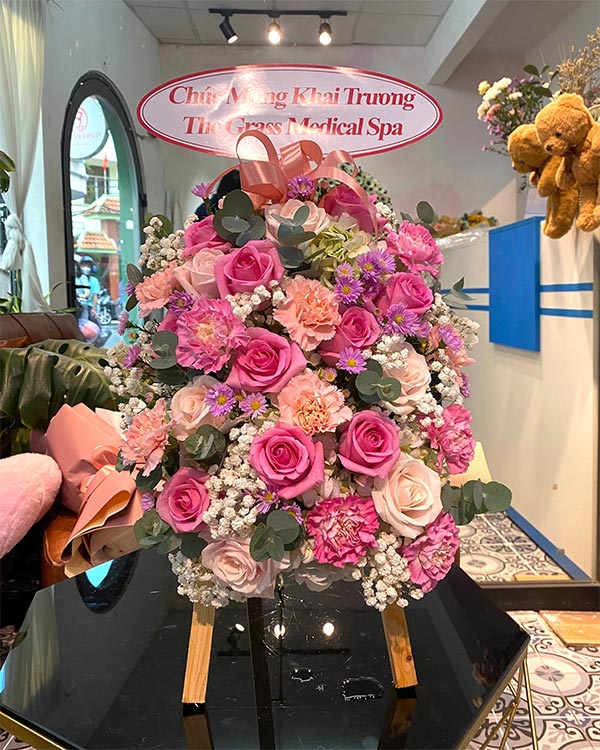 kệ hoa khai trương mini
